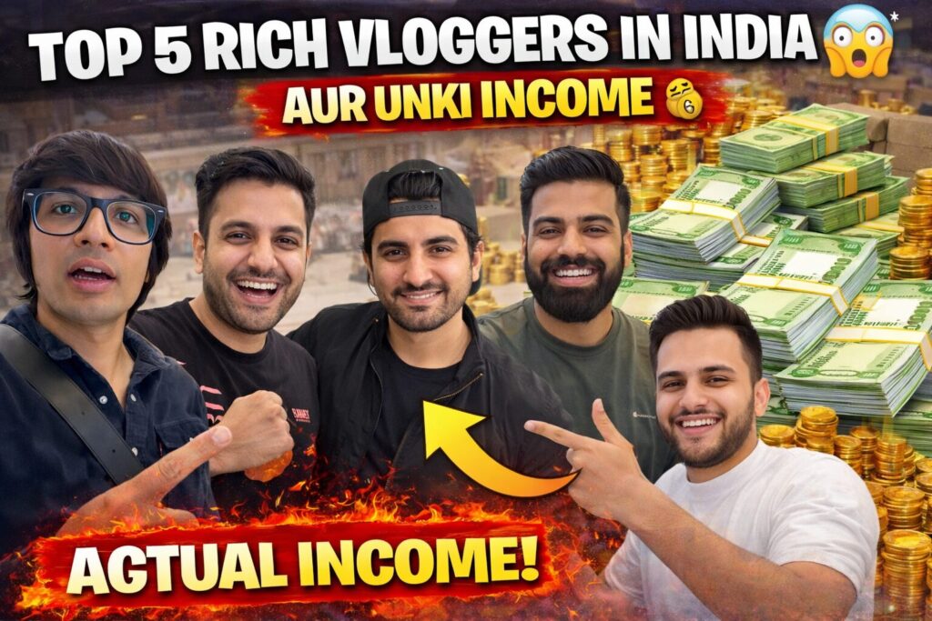 top 5 rich vloggers India income YouTube earnings luxury lifestyle 2026