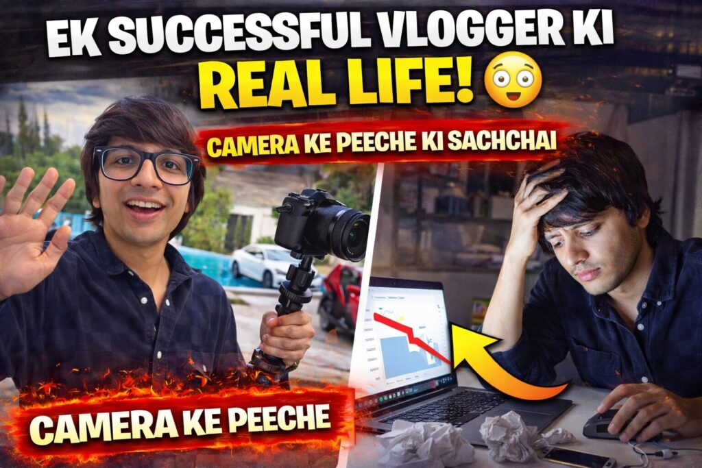 Successful Vlogger Real Life 😱 2026 Ek Successful Vlogger Ki Real Life Kaisi Hoti Hai 😱 jaaniye daily routine, income aur hidden struggles jo har creator face karta hai 2026 me!