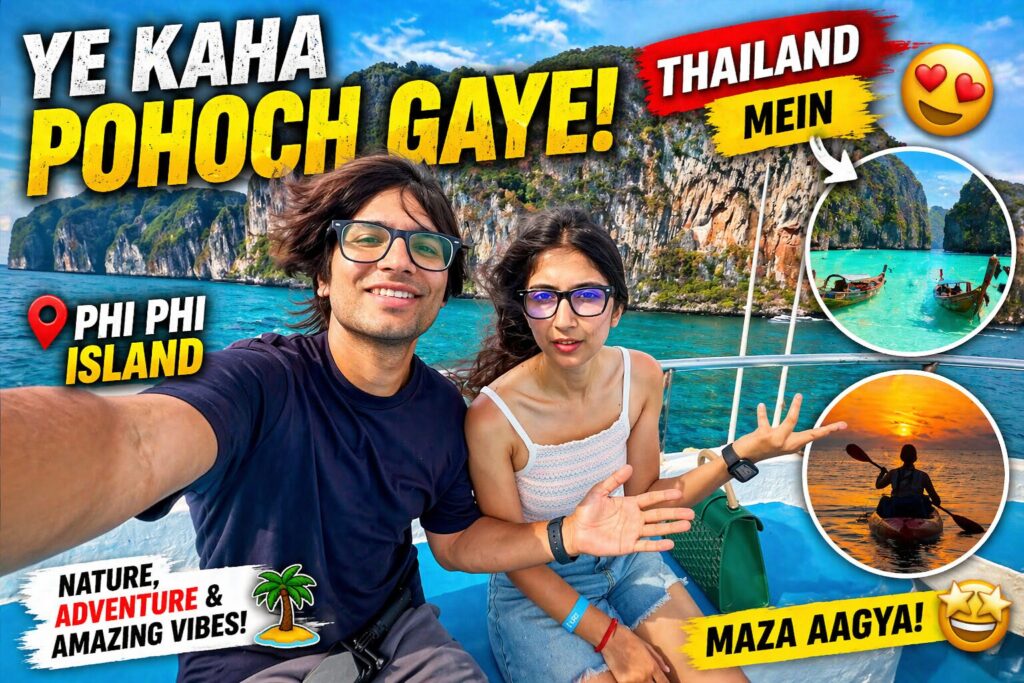Ye Kaha Pohoch Gaye Thailand Mein Ye Kaha Pohoch Gaye Thailand Mein! Phi Phi Island trip, kayaking adventure, beach vibes aur sunset moments ka full travel vlog dekho š±