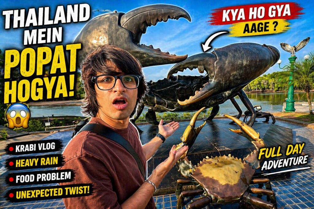 Thailand Mein Popat Hogya 😲 Krabi trip me rain, food problem aur travel drama! Full Thailand journey ka real experience iss vlog me dekho 😱