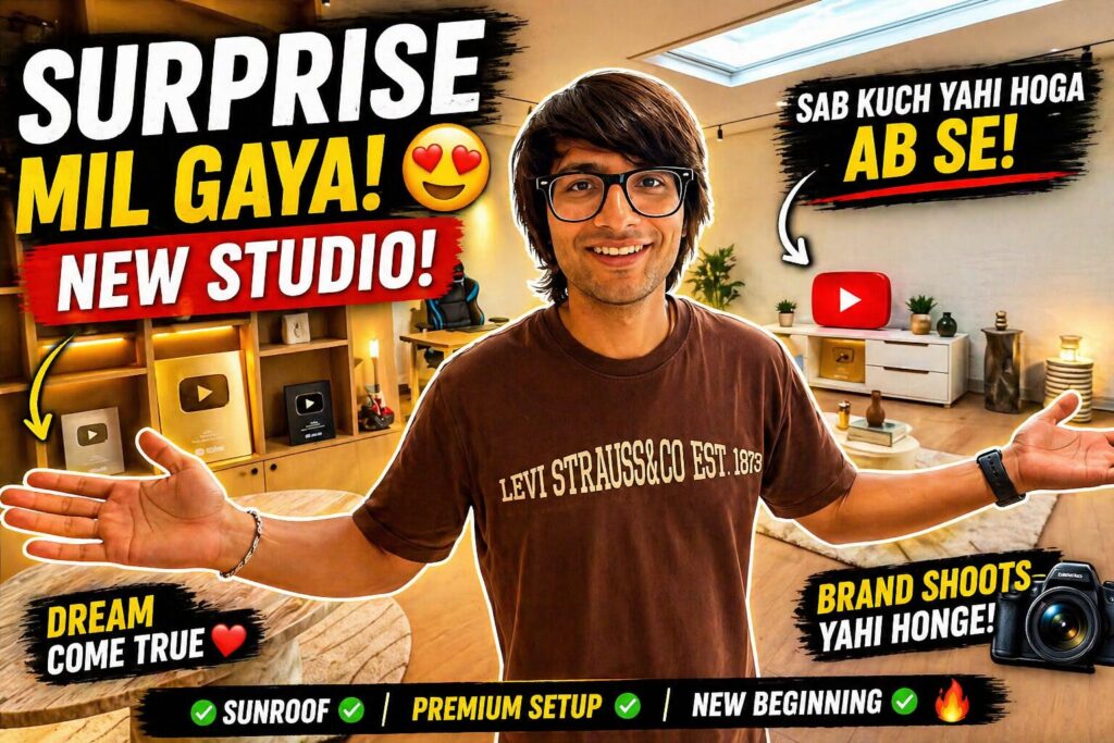 Surprise Mil Gaya New Studio Surprise Mil Gaya New Studio! Dream setup, family reaction aur full studio tour dekho iss vlog me 😱